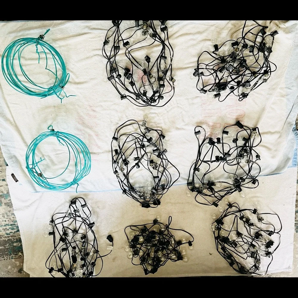7 stands of string lights